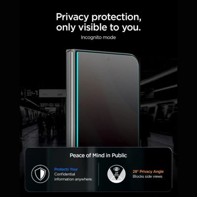 3. Szkło hartowane Spigen Glas.tR EZ Fit Pro HD AC Privacy 2-Pack prywatyzujące na iPhone Duo