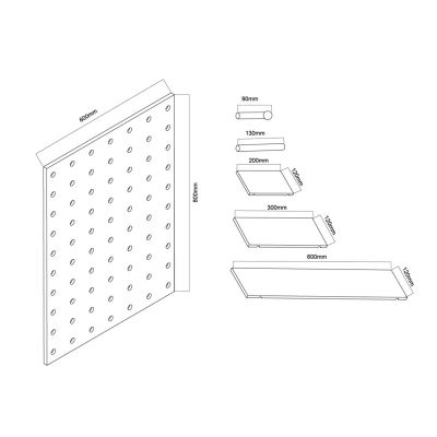 8. MACLEAN DREWNIANA TABLICA ORGANIZER, KOLOR JASNE DREWNO, 60X80 CM, MAX. 20 KG MC-131 WD