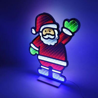 7. DEKORACJA LUSTRZANA Z DIODAMI LED EFEKT INFINITY MIRROR MIKOŁAJ