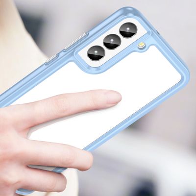 6. Outer Space Case etui Samsung Galaxy S23 pokrowiec z elastyczną ramką niebieskie