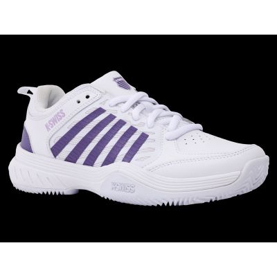 2. Sneakersy K-swiss COURT EXPRESS 2 WHITE/PURPLE HAZE/NEON LAVENDER-M (94428-151-M)