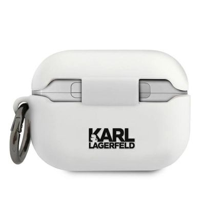2. Etui Karl Lagerfeld Silicone Ikonik na AirPods Pro - białe