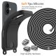 7. Etui na iPhone 17 z TPU z uchwytem na kartę i smyczą crossbody - czarne