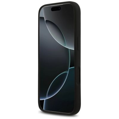 5. Etui Guess Silicone Big 4G Script na iPhone 17 Pro - czarne