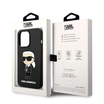 8. Etui Karl Lagerfeld Silicone Ikonik na iPhone 14 Pro - czarne