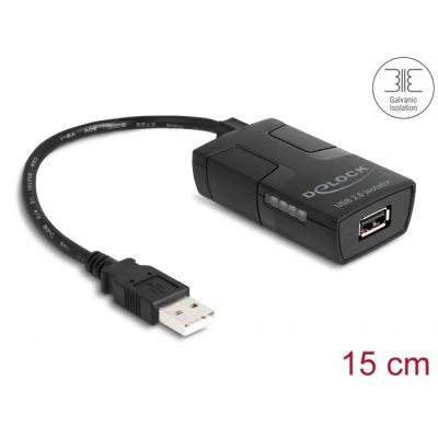 DeLOCK Izolator USB 2.0 Typu-A męski na żeński z izolacją 5 kV dla linii przesyłu danych