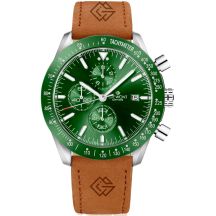 Zegarek Męski Giewont Chronograph Sapphire Brązowo Zielony GW8720-A3