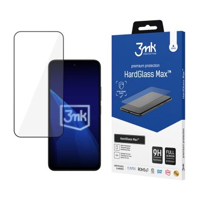 Szkło hartowane 3mk HardGlass Black na Xiaomi Redmi Note 15 4G / 5G