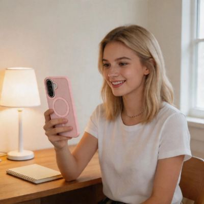 7. Etui Tech-Protect Magmat MagSafe na Samsung Galaxy A36 / A56 / A37 5G - różowe matowe