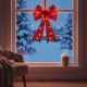 8. KOKARDA DEKORACYJNA 60CM CZERWONA 25 LED