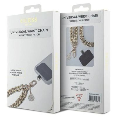 2. Smycz do telefonu Guess GUOUCBMC4MD Universal Big HandStrap - złota