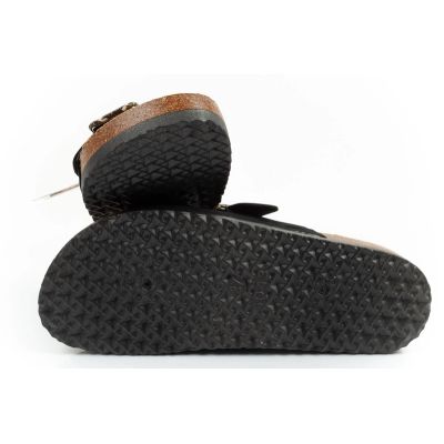 9. Lee Cooper buty laczki damskie klapki wsuwane czarne zamsz wygodne lekkie