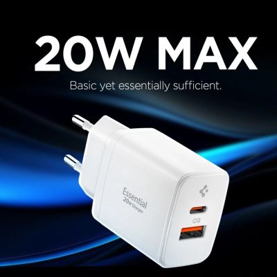 5. Ładowarka sieciowa Spigen Essential EE202EU 20W - biała