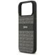 6. Etui DKNY Repeat Texture Pattern with Tonal Stripe na iPhone 17 Pro Max - czarne