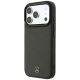 2. Etui Mercedes Leather Mesh with Bow Line MagSafe na iPhone 18 Pro Max / 17 Pro Max - ciemnoszare