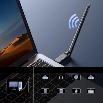 2. Adapter Ugreen CM878 bezprzewodowy WiFi 6 z Bluetooth 5.4 - czarny