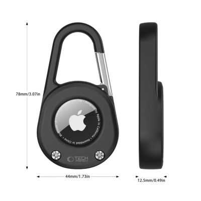 6. Etui Tech-Protect Slidelock Carabiner Keychain na Apple AirTag 1 / 2 - czarne