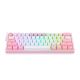 3. REDRAGON K616 Fizz Pro white/pink klawiatura USB + RF Wireless + Bluetooth Różowy, Biały