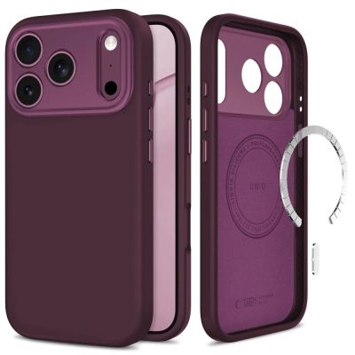 Etui Tech-Protect Uniq MagSafe CC na iPhone 18 Pro Max / 17 Pro Max - burgundowe