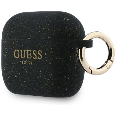3. Etui Guess Silicone Glitter Ring na AirPods Pro 3 - czarne