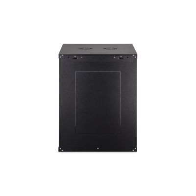 26. Szafa sieciowa wisząca DYNAmic 19" 16U rack 600x600, drzwi szyba, czarny, niedzielona, złożona, 60kg
