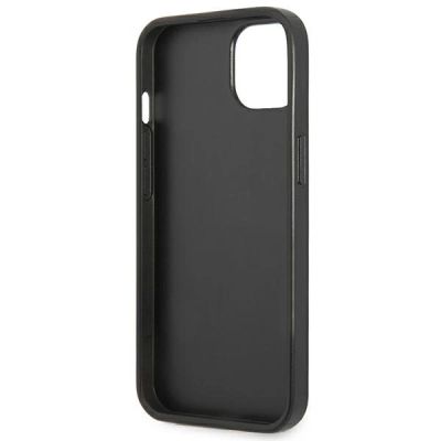 7. Etui Guess Saffiano Triangle Logo na iPhone 13 mini - czarne