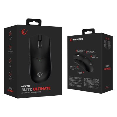 4. RAMPAGE MYSZ BEZPRZEWODOWA BLITZ ULTIMATE OPTYCZNA 8K 30000DPI PAW3950 TRI-MODE BLACK