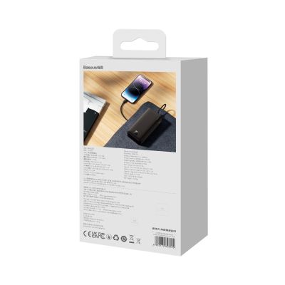 23. Powerbank Baseus Airpow Fast Charge 20W 30000mAh z kablem USB-C - USB-C 30cm - czarny