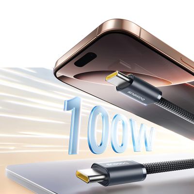 7. Kabel Baseus Dynamic 4 Pro Fast USB-C - USB-C 100W 1m - czarny