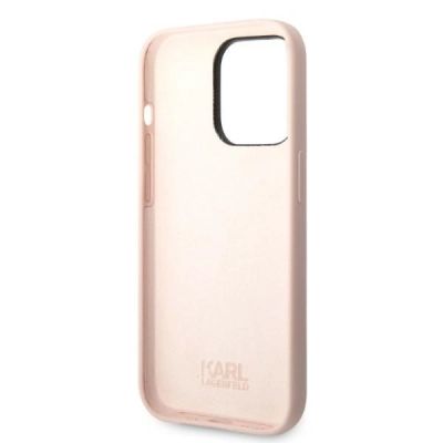 7. Etui Karl Lagerfeld Silicone Choupette na iPhone 14 Pro - różowe