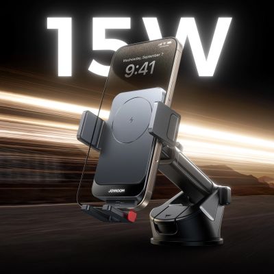 2. Uchwyt samochodywy Joyroom JR-ZS241S z ładowarką indukcyjną na deskę rozdzielczą - czarny