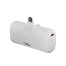 Powerbank SBS EcoPower 5000 mAh 10W z wbudowanym portem USB-C - biały