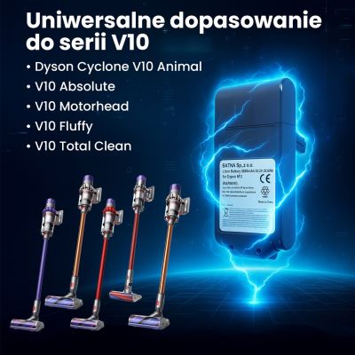 4. Bateria, akumulator do odkurzacza Dyson V10 25.2V 3000mAh