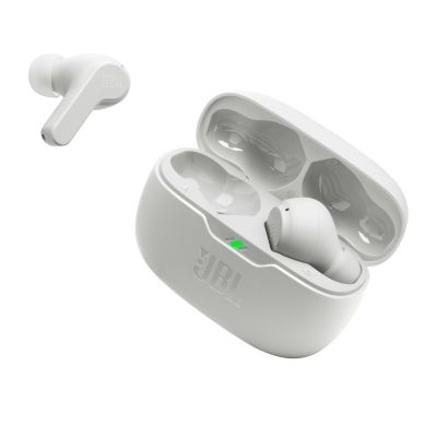 10. Słuchawki JBL Wave Beam bezprzewodowe dokanałowe Bluetooth 5.2 IP54 IPX2 - białe