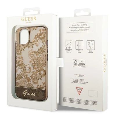 8. Etui Guess Porcelain Collection na iPhone 14 Plus - beżowe