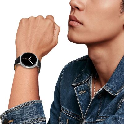 4. Pasek Tech-Protect Leatherfit na Samsung Galaxy Watch 40 / 44 / 46 mm - czarny