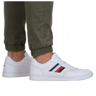 5. Buty Tommy Hilfiger Court Cupsole Retro Lth  Stripes M FM0FM04828YBS