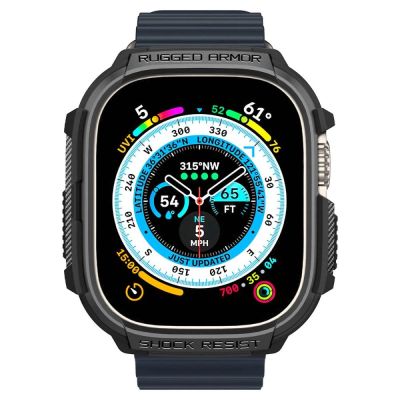 4. Etui Spigen Rugged Armor na Apple Watch Ultra (49 mm) - czarny mat