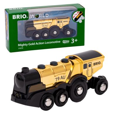 BRIO Goldene Batterielok mit Licht und Sound
