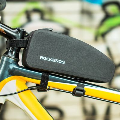 13. Torba Rockbros AS-019 rowerowa na ramę wodoodporna 1.5 l - czarna