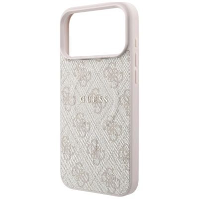 6. Etui Guess Embossed 4G Ring Classic MagSafe na iPhone 18 Pro / 17 Pro - różowe