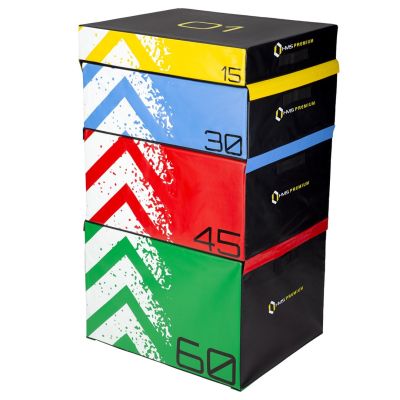 18. Zestaw czterech skrzyń plyometrycznych HMS Premium PYBS01