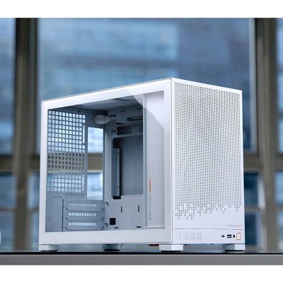 30. Obudowa PC Jonsbo D32 STD Biała Obudowa, Mini Obudowa, mATX, Szkło Hartowane - Białe