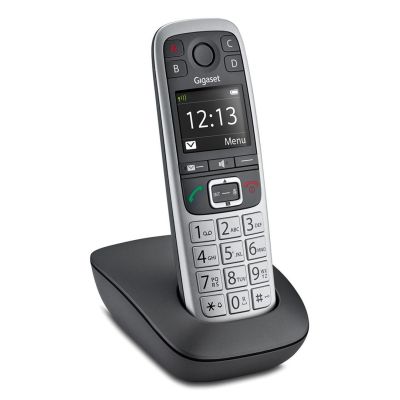 3. Telefon Gigaset E560 z systemem DECT, identyfikacja dzwoniącego, Czarny, Srebrny