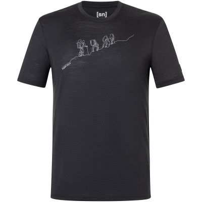 Koszulka z krótkim rękawem męska SUPER.NATURAL M HIKING TEE czarna