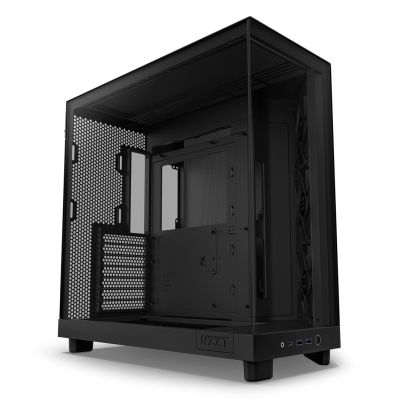 10. NZXT OBUDOWA KOMPUTEROWA NZXT OBUDOWA H6 FLOW MIDI TOWER Z OKNEM CZARNA