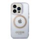 3. Etui Guess Gold Outline Translucent MagSafe na iPhone 14 Pro - purpurowe