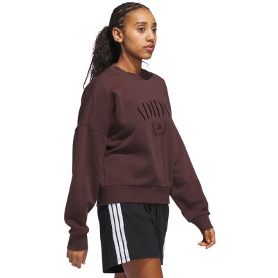 4. Bluza damska adidas Cozy Sweatshirt brązowa JM1794