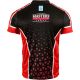 3. Koszulka V-neck do point-fightingu MASTERS "COMBAT JUNIOR" czarno-czerwona (WAKO APPROVED)