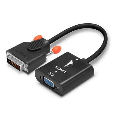 6. Lindy 38189 adapter kablowy 0,1 m DVI-D VGA (D-Sub) Czarny